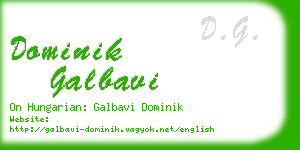 dominik galbavi business card
